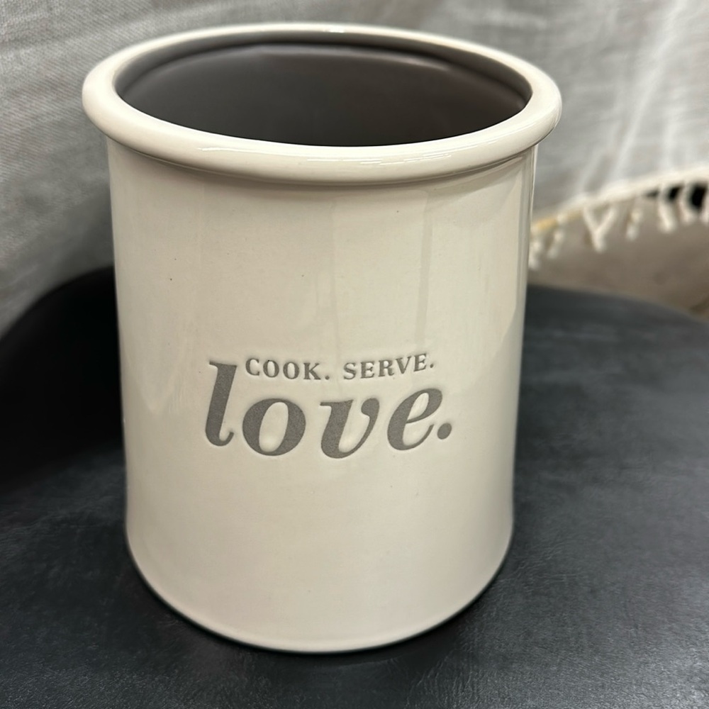Mary and Martha utensil crock
